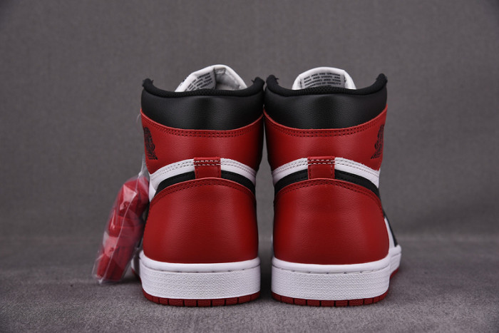 AIR JORDAN 1 HIGH OG “BLACK TOE” WHITE/ BLACK-VARSITY RED MENS 555088-125